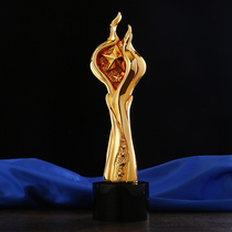 Fantasy star new resin trophy high-end creative metal Trophy five-pointed star trophy crystal trophy custom