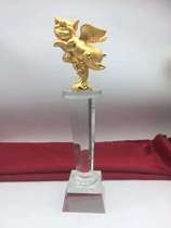 New Year of the Pig crystal trophy medal custom crystal ornaments company annual meeting award gift lettering