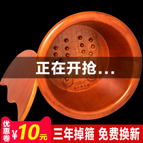 Purple night breeze Oak barrel Foot bath bucket Foot bath with lid Massage beads Foot bath bucket Foot bath bucket Wooden basin height and thickness