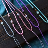 Подвеска, ремешок, плетеное изумрудное регулируемое ожерелье из шнура ручной работы из воскового агата с кисточками подходит для мужчин и женщин