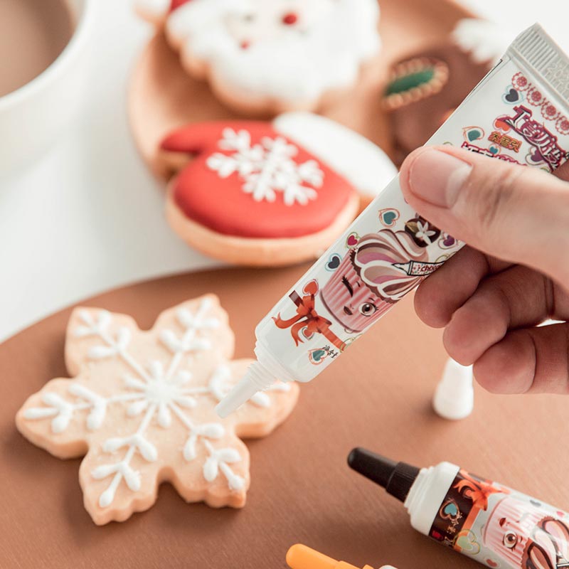Colorful Chocolate Pen biscuit cake coloring jam pen Christmas baking decoration pen 8 colors