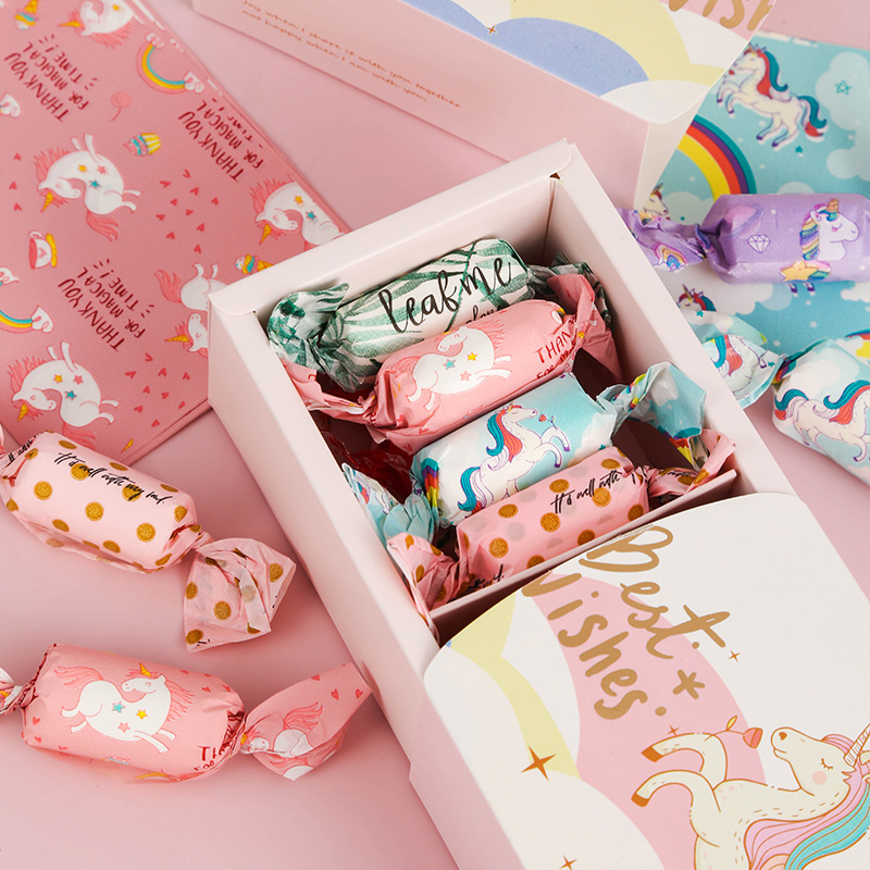 New Year nougat wrapping paper Spring Festival candy wrapping paper bag candy mix and match creative paper nougat candy handmade box baking bag