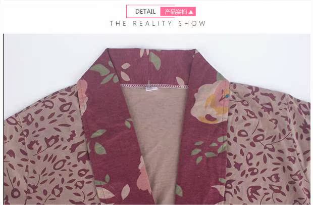 Áo ngủ mùa xuân và mùa thu nữ áo choàng dài tay áo tắm cotton dài cho nữ trung niên XL áo choàng tắm mùa đông shop do ngu 