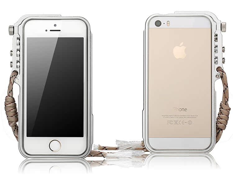 SIMON Mechanical Arm Trigger Aluminum Alloy Metal Bumper Outdoor Case Cover for Apple iPhone SE/5S/5 & iPhone 4S/4