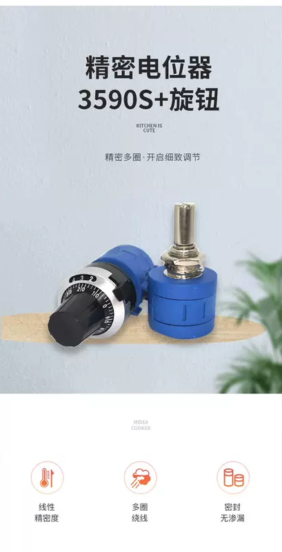 Chiết Áp + Núm 3590S-2-103L Điện Trở Điều Chỉnh Chiết Áp Đa Vòng Chính Xác 10K