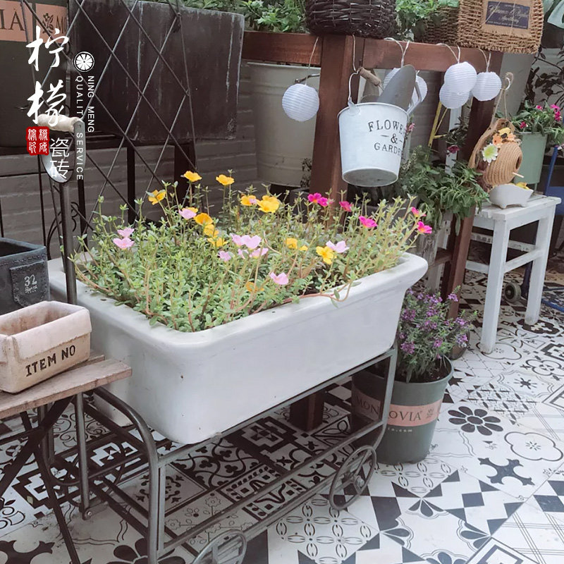 Nordic black and white flower brick 300X300 floor tile bathroom toilet kitchen toilet wall brick balcony anti-slip tile mix