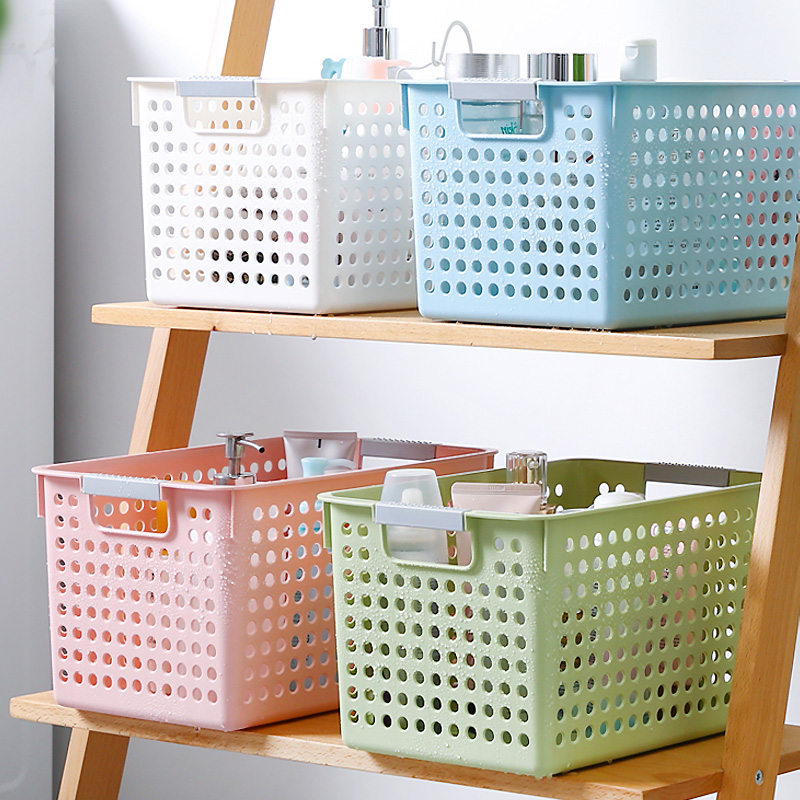 Sundries storage basket plastic storage basket desktop finishing storage box rectangular snack toy storage basket