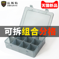 Fastdogg transparent plastic parts box containing screw combined accessories Lehigh separation tool rectangle