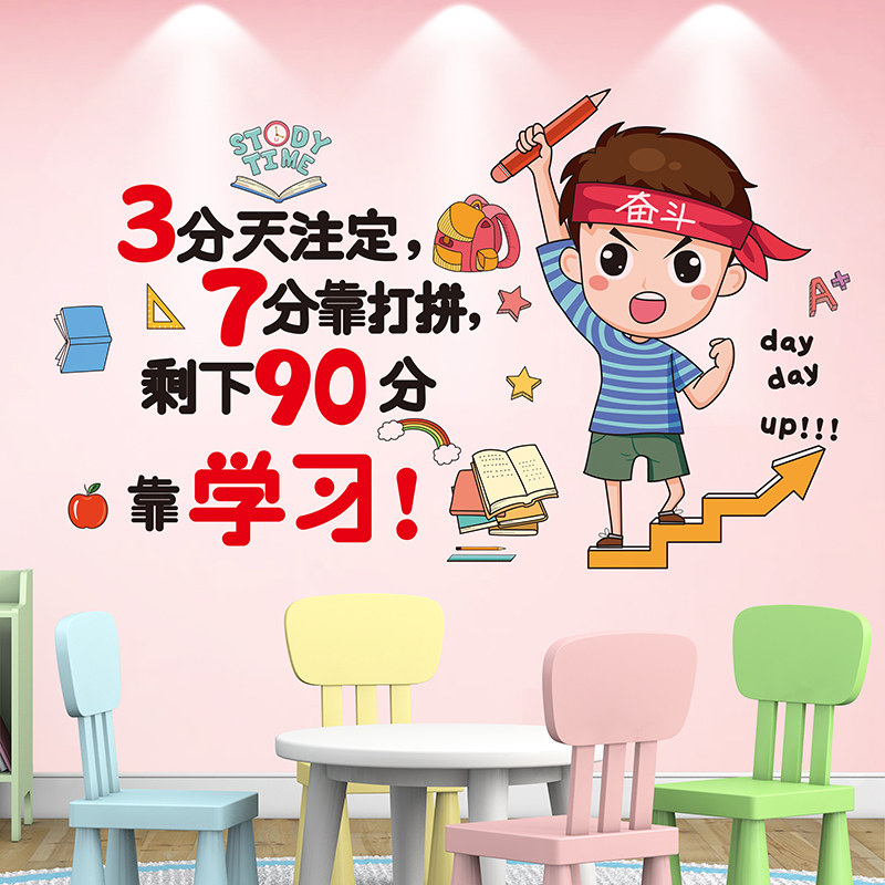 3d wall stickers early education center class classroom cultural wall stickers kindergarten layout removable waterproof wall decoration