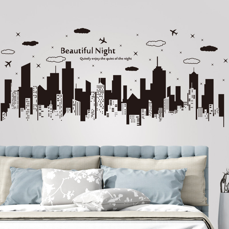 European-style building wall stickers skirting board wall decoration background wall bedside bedroom room college student dormitory stickers