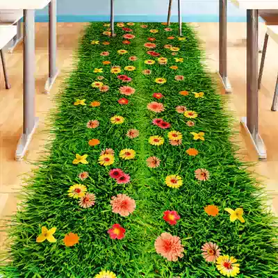 3D wall stickers floor stickers creative bedroom living room bathroom room decorations self-adhesive floor stickers pastoral stickers