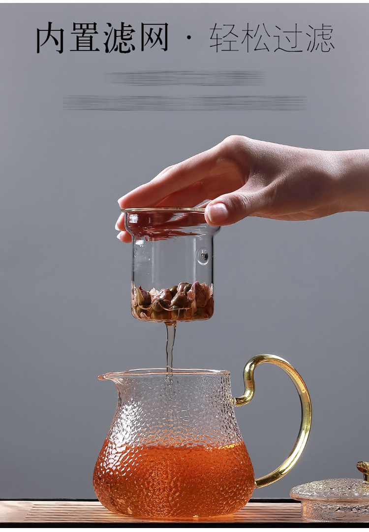 Glass teapot household electrical TaoLu boiled tea pot of hot upset tea kettle with filtering hammer red tea sets