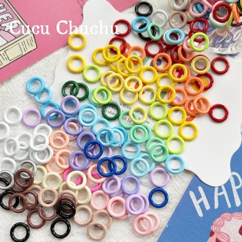 Colorful Dopamine Paint 9mm Closed Rings Handmade Materials DIY Accessories Phone Chain Bag Pendant Parts