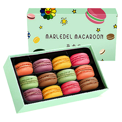 法式马卡龙12只礼盒甜点西式饼干糕点早餐零食品面包情人节年货节