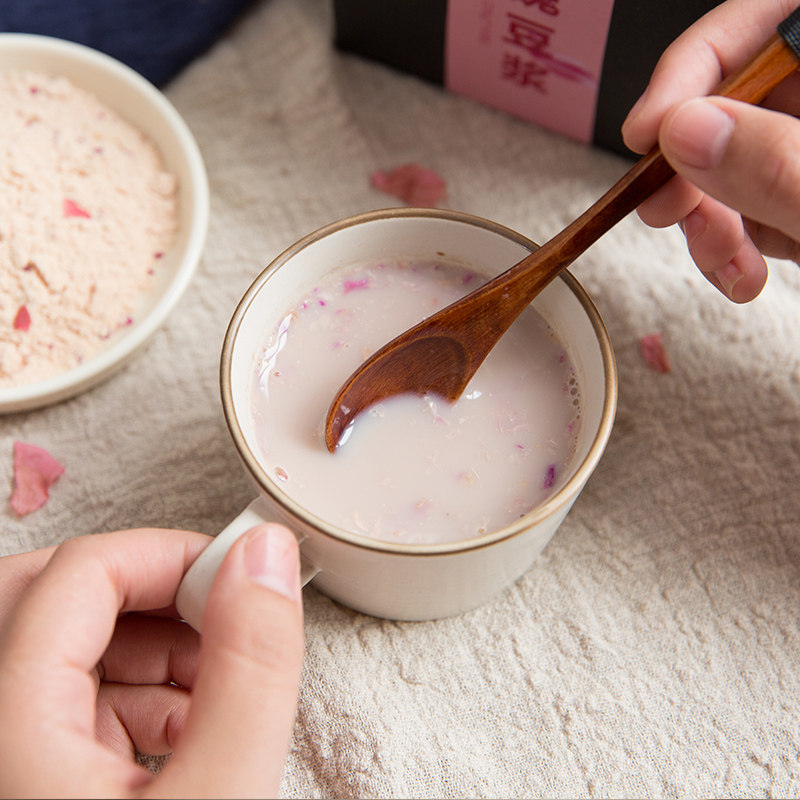 Maystay New Snack Food Rose Soy Milk Powder 10 Packs Flowers Soy Milk Nutritious Healthy Yellow Soy Milk Breakfast Rind