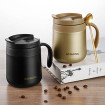 304 stainless steel with handle thermos cup office with lid coffee mug mens belly drinking cup children