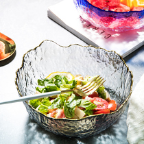 Japanese Net red vegetable fruit salad bowl glass personality creative Nordic home large cute girl heart tableware