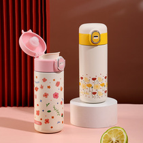Portable Cute 316 Stainless Steel Insulated Cups Students Children Water Cups Large Capacity Insulated Pot Outdoor Straight Drinking Cups