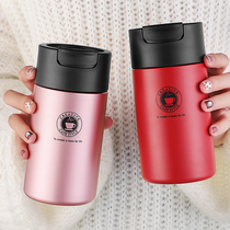 European-style small luxury stainless steel coffee thermos cup portable exquisite hand with net red ins water Cup