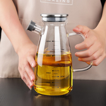 Kitchen Home Glass Oil Jug Anti Leaking Oil Bottle Stainless Steel Large Oil Tank Not Hanging Oil Seasoned With Soy Sauce Small Vinegar Bottle