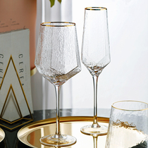Nordic gilt Diamond wine champagne glass small luxury ins household goblet wine glass crystal glass