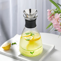 Household large capacity high temperature resistant glass cold water bottle Nordic simple air cooling water cup hot water bottle set