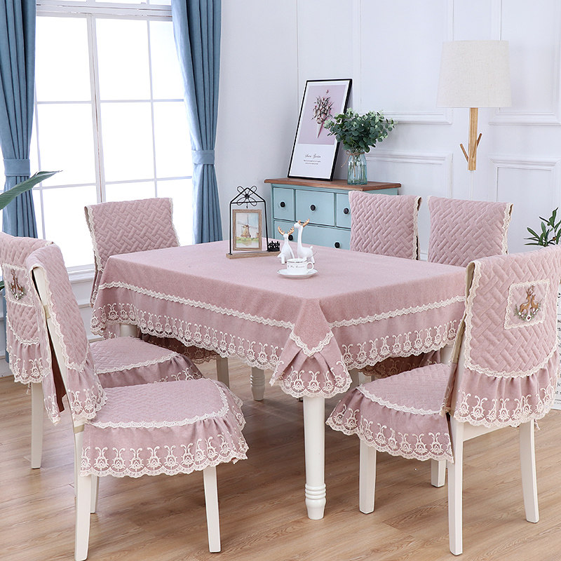 Table Cloth Chair Cover Chair Cushion Suit Tea Table Round Table Rectangular Fabric Dining Table And Chairs Subcover Modern Minima for home