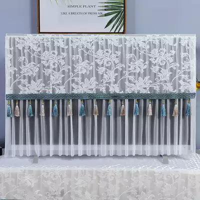 LCD TV Hood dust cover 55 inch 65 inch desktop hanging curved surface TV European fabric lace cover towel