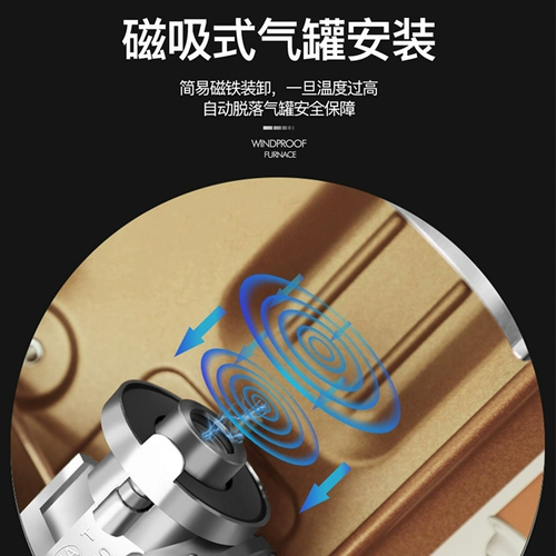 Карточная печь открытая печь Переносная дикая каска магнитная газовая газовая газовая плита.