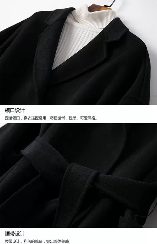 Mùa xuân 2019 mới áo nhung đôi phiên bản rộng với áo khoác len nữ nhỏ đoạn ngắn Len thủ công mỏng - Áo khoác dài