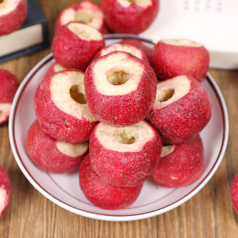 Freeze-dried hawthorn seedless hawthorn whole hollow net red hawthorn milk ball baking ingredients 500g bulk sugar gourd