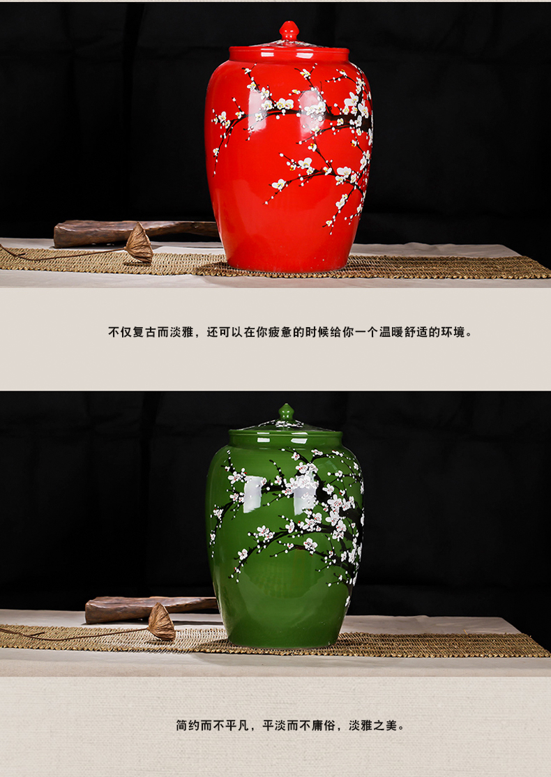 Ricer box store meter box 25 kg kitchen receive coarse grain food storage tank can of jingdezhen ceramic barrel of flour box