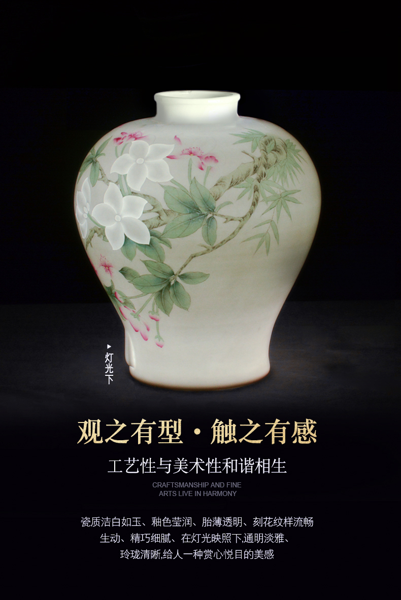 Jingdezhen hand - made ceramic terms the empty jar with leading it household 20 jins wine bottle of glass seal pot