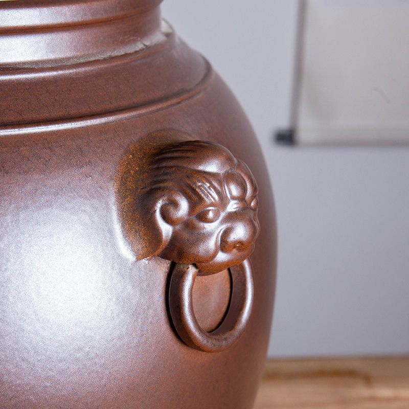 Jingdezhen ceramic jar 30 jins 50 kg cylinder tank mercifully jars informs the archaize sealing wine jar of restoring ancient ways