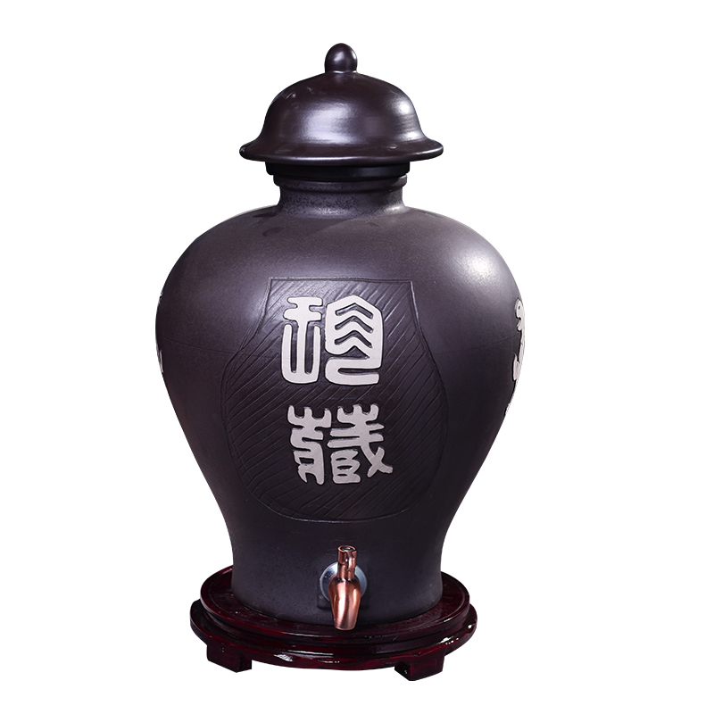 Archaize of jingdezhen ceramic jars bottle 10 jins 20 jins 30 jins general pot mercifully wine jar medicine bottle with tap