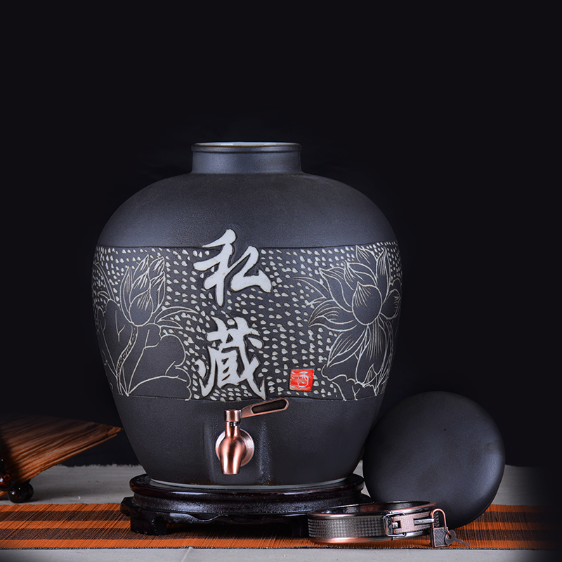 Archaize jars mercifully jars of jingdezhen ceramic terms bottle 20 jins 30 jins it 50 kg wine have the dragon 's head