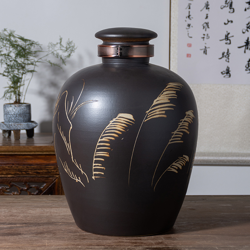 Jingdezhen ceramic antique wine jar household seal it wine liquor bottles (/50 kg