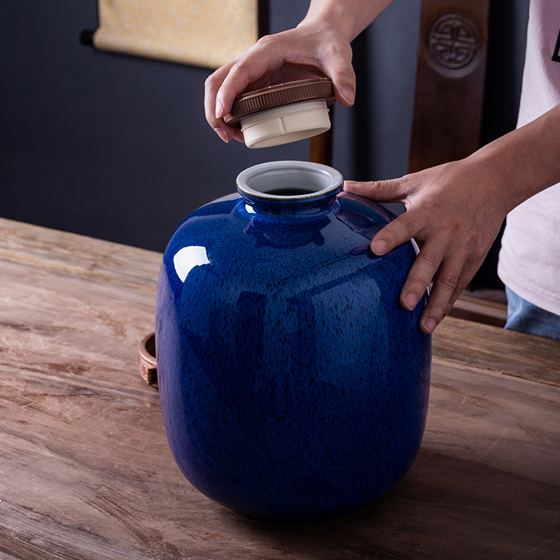 Ceramic bottle 1 catty 5 jins of 10 jins to empty bottles of liquor pot seal creative furnishing articles custom lettering