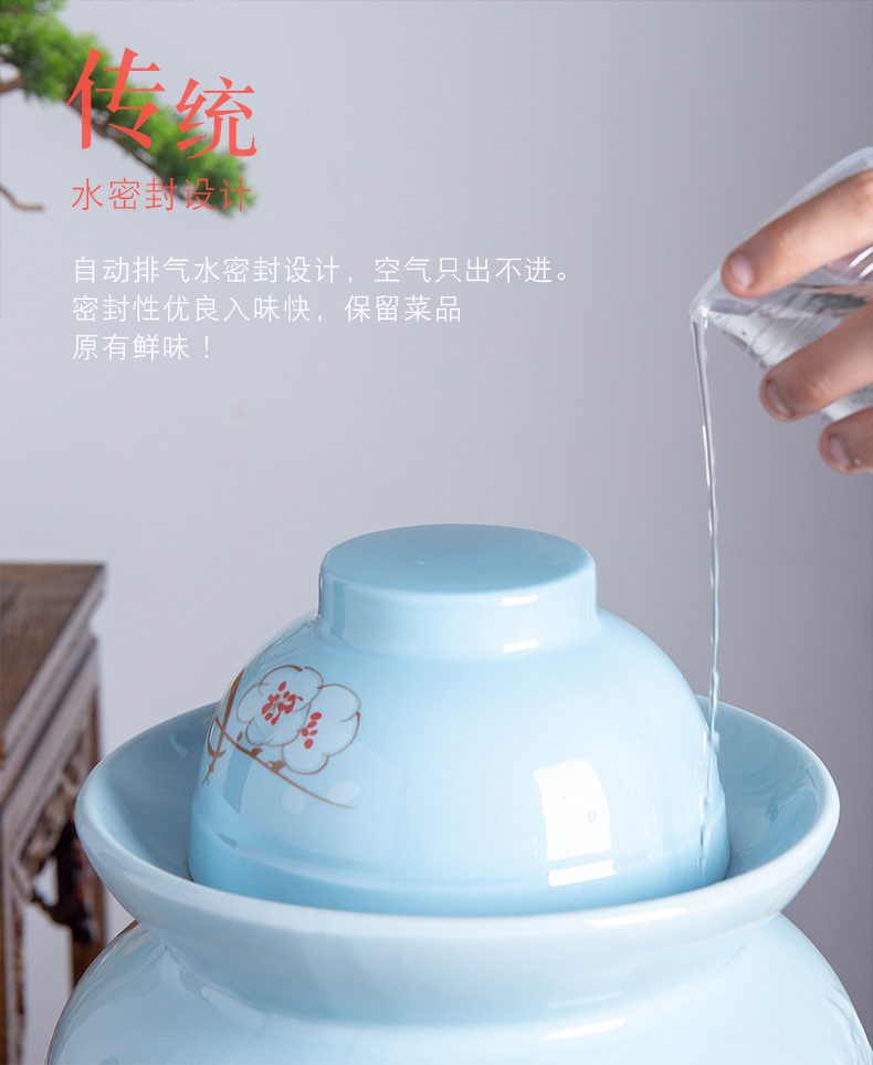 Jingdezhen ceramic household pickles pickles pickles jar sealed storage tank sealing small pickle jar kimchi