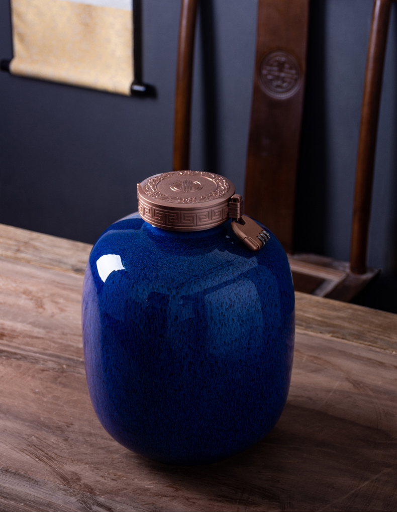 Ceramic bottle 1 catty 5 jins of 10 jins to empty bottles of liquor pot seal creative furnishing articles custom lettering