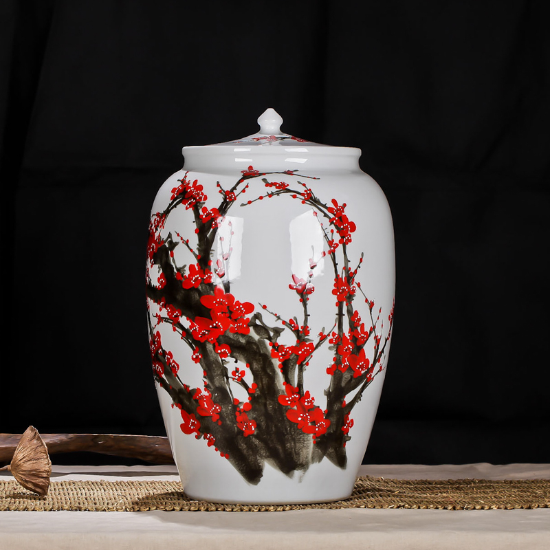 Ricer box store meter box 25 kg kitchen receive coarse grain food storage tank can of jingdezhen ceramic barrel of flour box