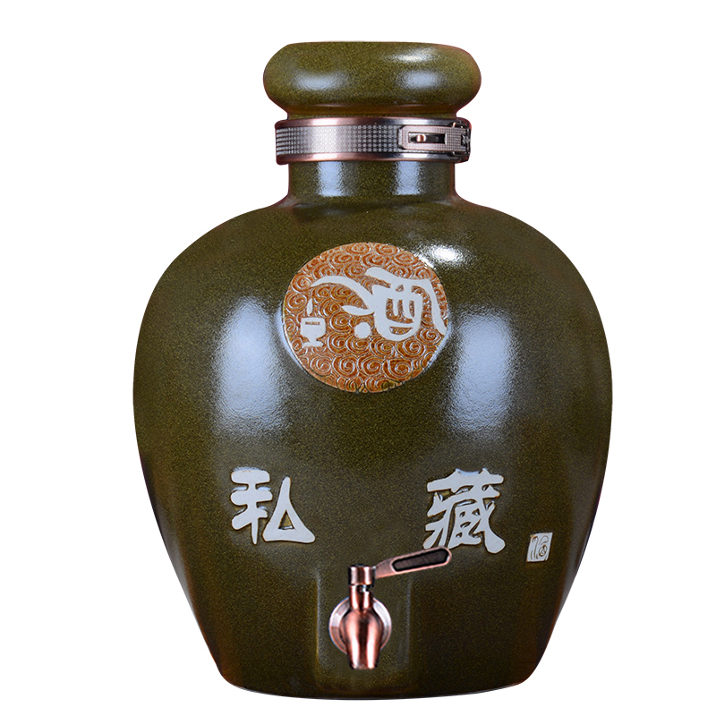 Jingdezhen ceramic wine bottle with the empty jar tap 10 jins 20 jins 30 jins 50 jins domestic jars