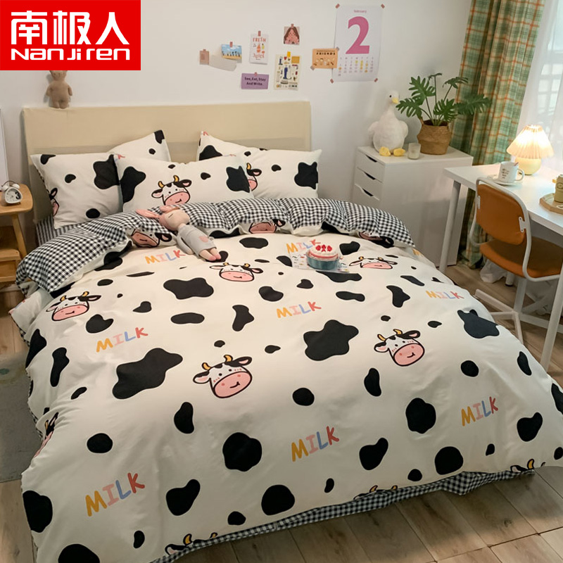South Pole full cotton jet printed cartoon adorable three sets pure cotton twill 4 pieces sets children bed linen
