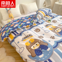 Antarctic cotton cartoon printing quilt cover single piece student dormitory single 1 5m double 1 8m quilt core cover