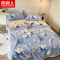 Antarctic Big version cartoon milk velvet blanket thick warm double-sided velvet living room cover blanket nap blanket home four seasons