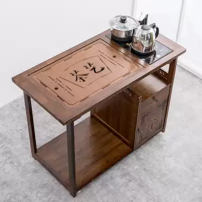 Tea table tea car movable coffee table tea tray kung fu tea set home small tea table tea rack full automatic