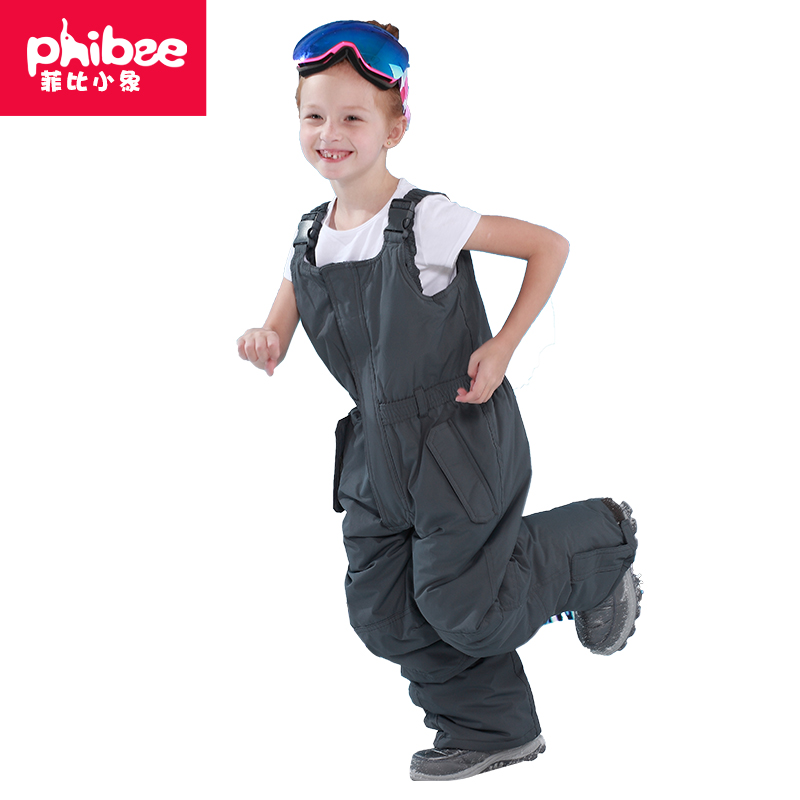 Phibee Phoebe baby elephant new children's ski pants outdoor thickened warm windproof waterproof stormtrooper pants