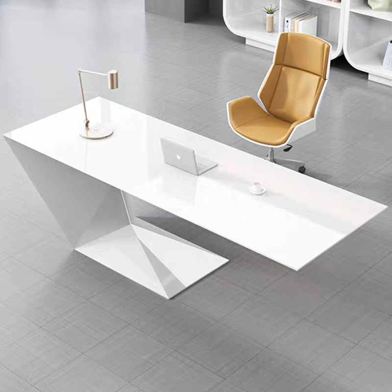 Boss desk simple modern lacquer desk chair combination light luxury president manager table white medical beauty consultation desk