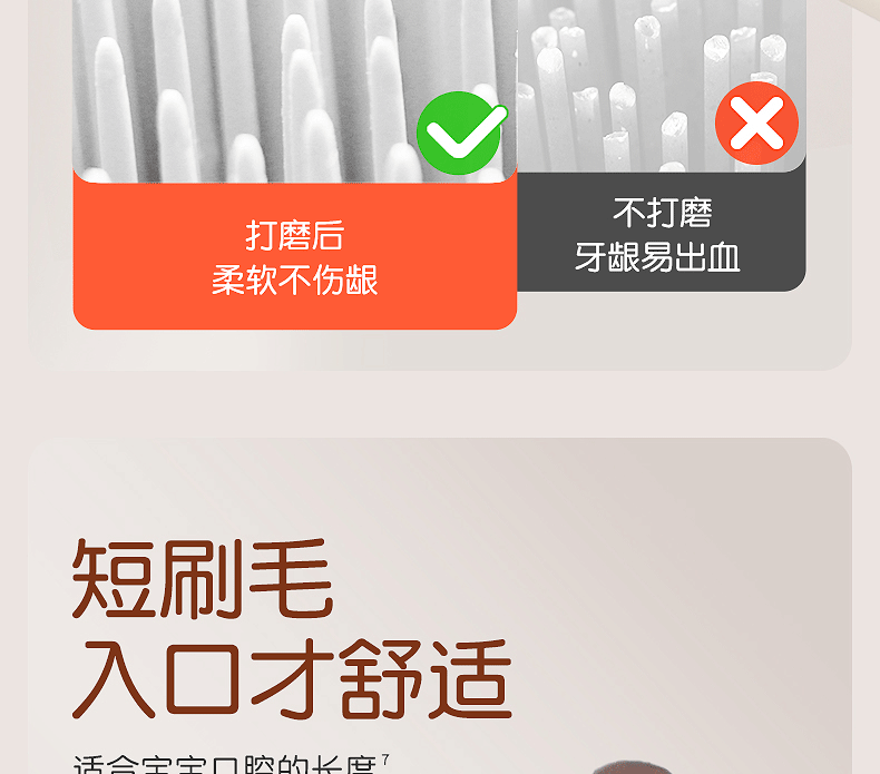 【中国直邮】世喜婴儿乳牙刷宝宝牙刷舌苔口腔清洁器 乳牙刷两支装(1-3岁)