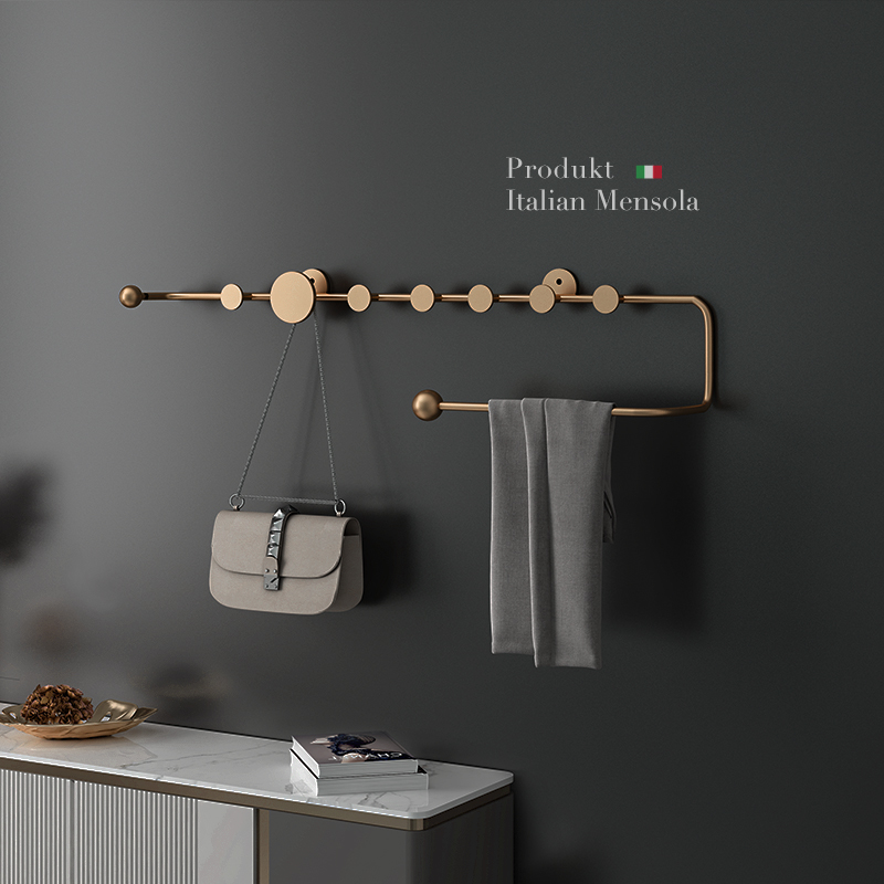 Italian wall hanging hanger light luxury home living room wall hanger entrance entrance wall coat rack